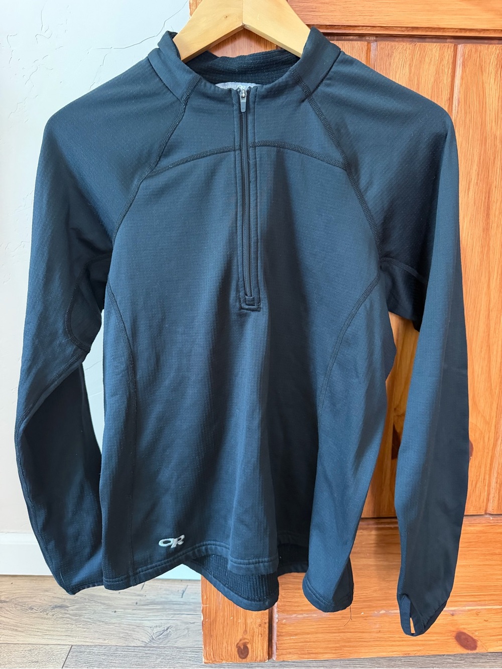 Outdoor Research Men’s Black Quarter-Zip Technical Pullover large